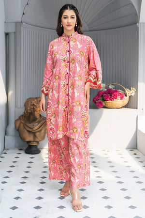 Unstitched Peach Linen 2 Piece - SafaNoor