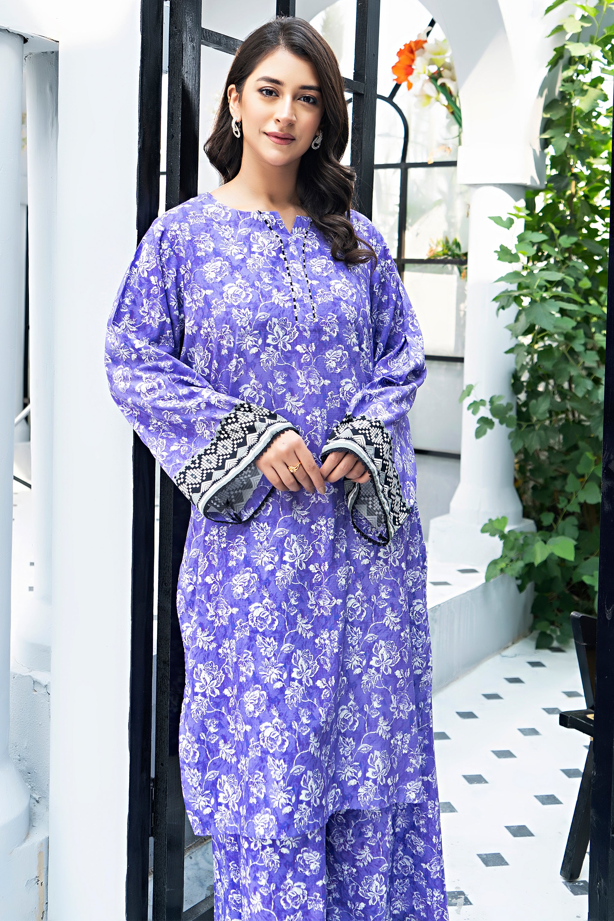 Unstitched Purple Linen 2 Piece - (Vol-29/03)2P-W-24-D-11 - SAFANOOR