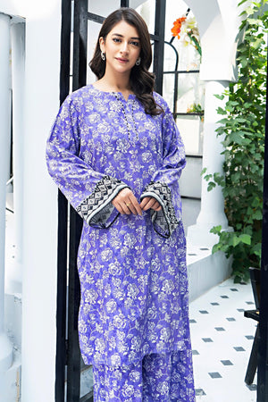 Unstitched Purple Linen 2 Piece - SafaNoor