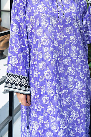 Unstitched Purple Linen 2 Piece - SafaNoor