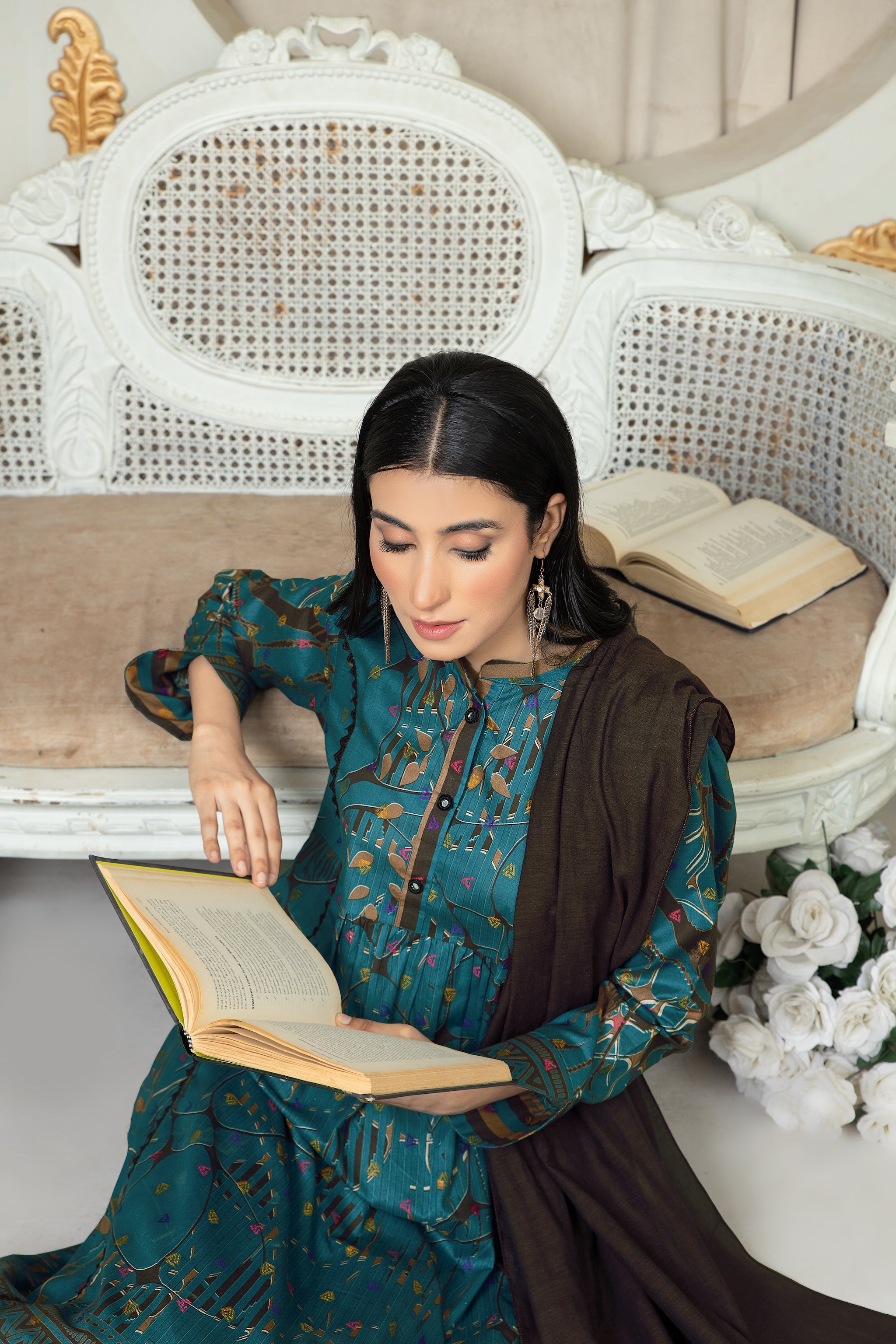 Unstitched Sea Green Jacquard Lawn 3 Piece - (Vol-68/01)3P-S-24-D-11 - SAFANOOR