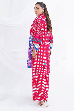 Unstitched Shocking Pink Doriya Linen 2 Piece - SafaNoor