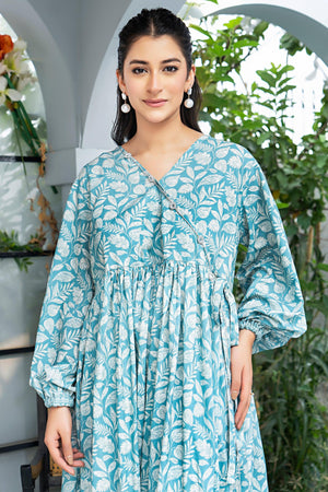 Unstitched Sky Blue Linen 2 Piece - SafaNoor