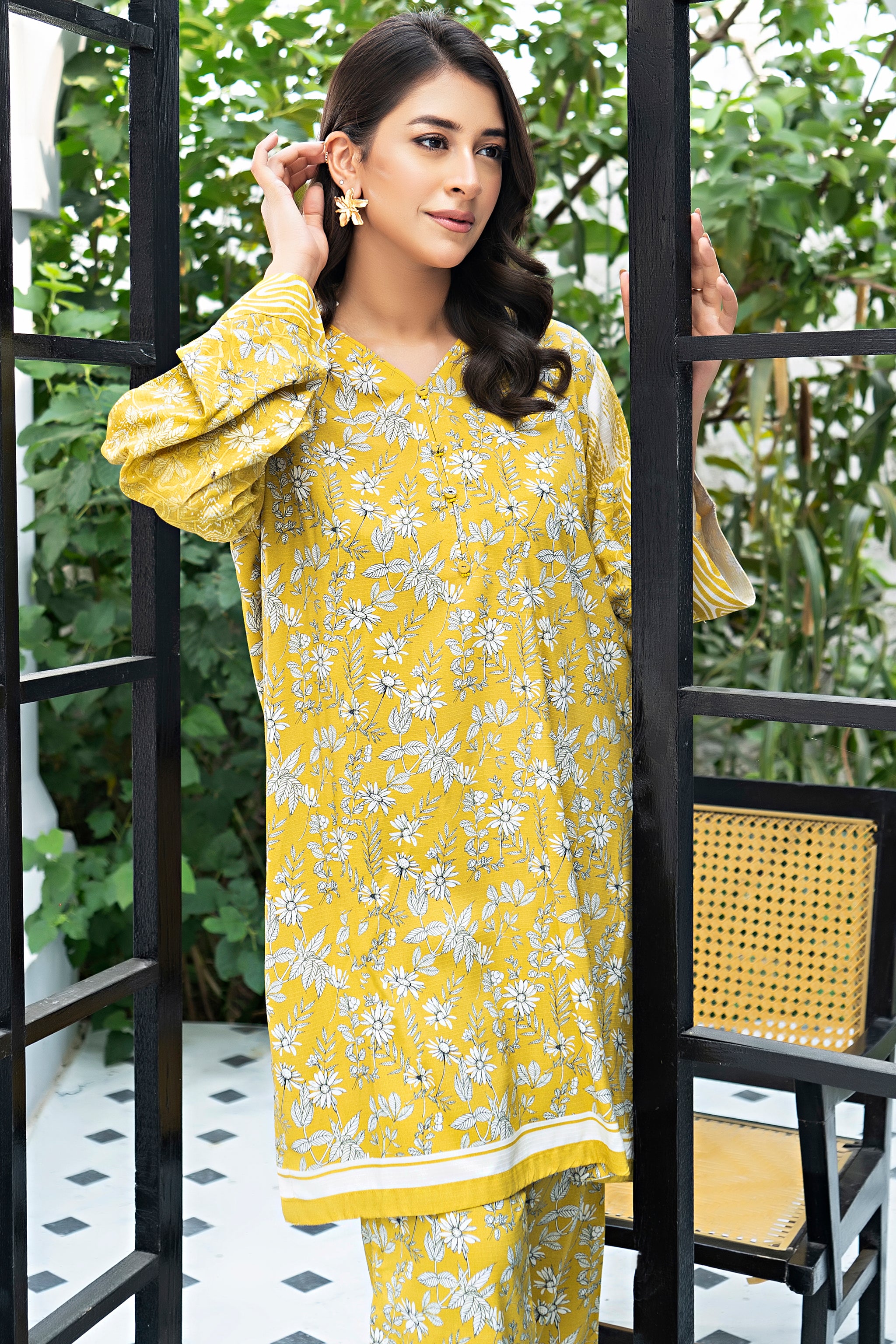 Unstitched Yellow Linen 2 Piece - (Vol-29/03)2P-W-24-D-5 - SAFANOOR