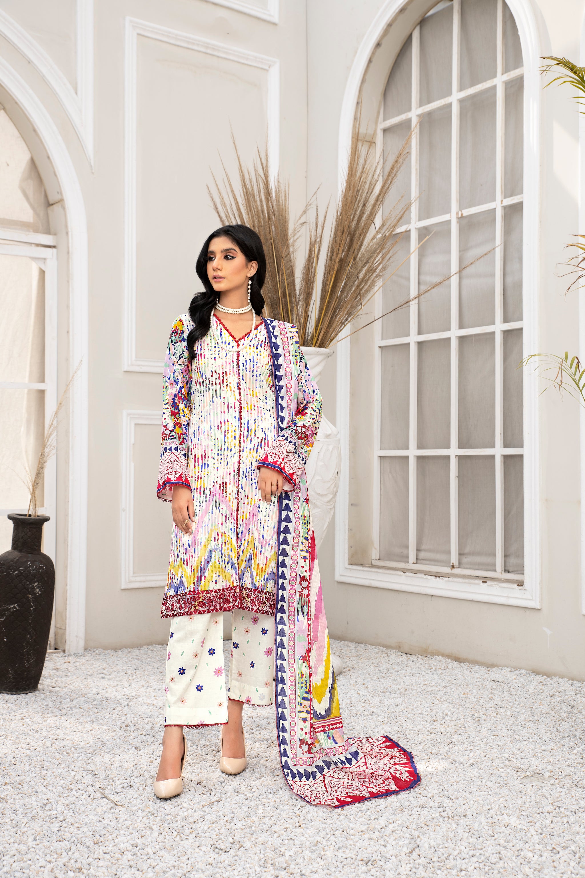 new arrivals 3pcs unstitched collecction digital print lawn embroidered shirt minimal digital print dupatta digital print cambric trouser summer 2023 by safanoor