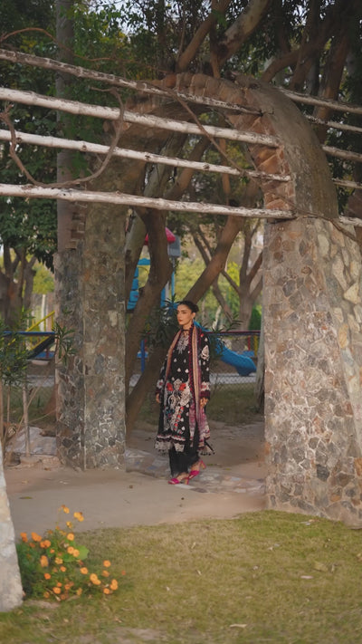 3 Piece Premium Unstitched Embroidered Lawn Eid Collection