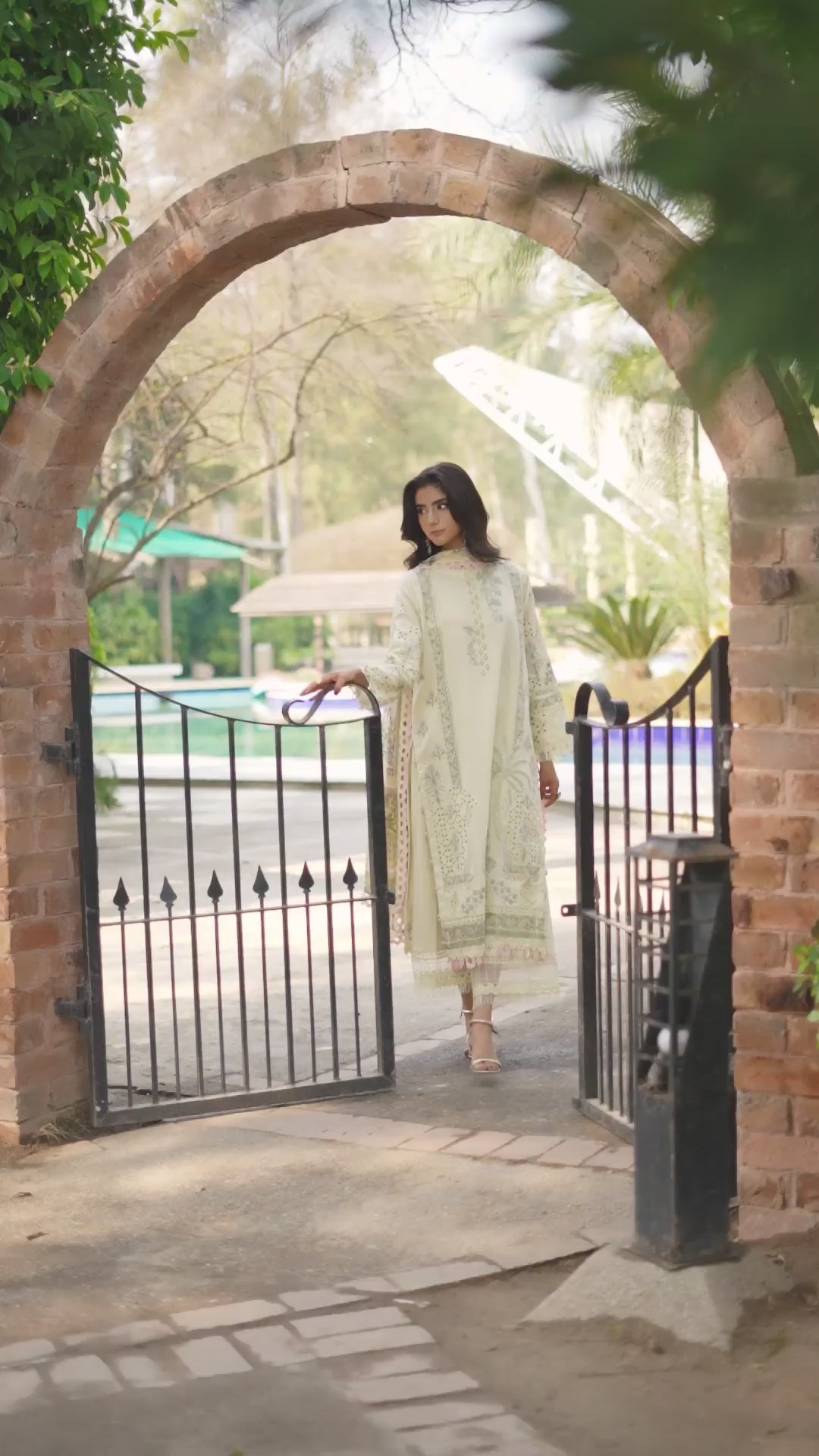 3 Piece Premium Unstitched Pastel Gray Embroidered Lawn Suit