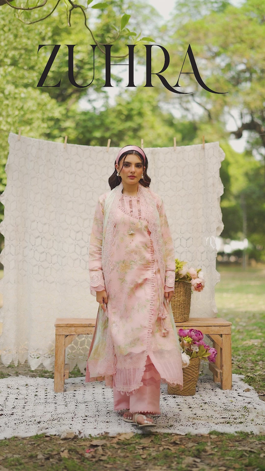 3 Piece Peach Unstitched Embroidered Lawn