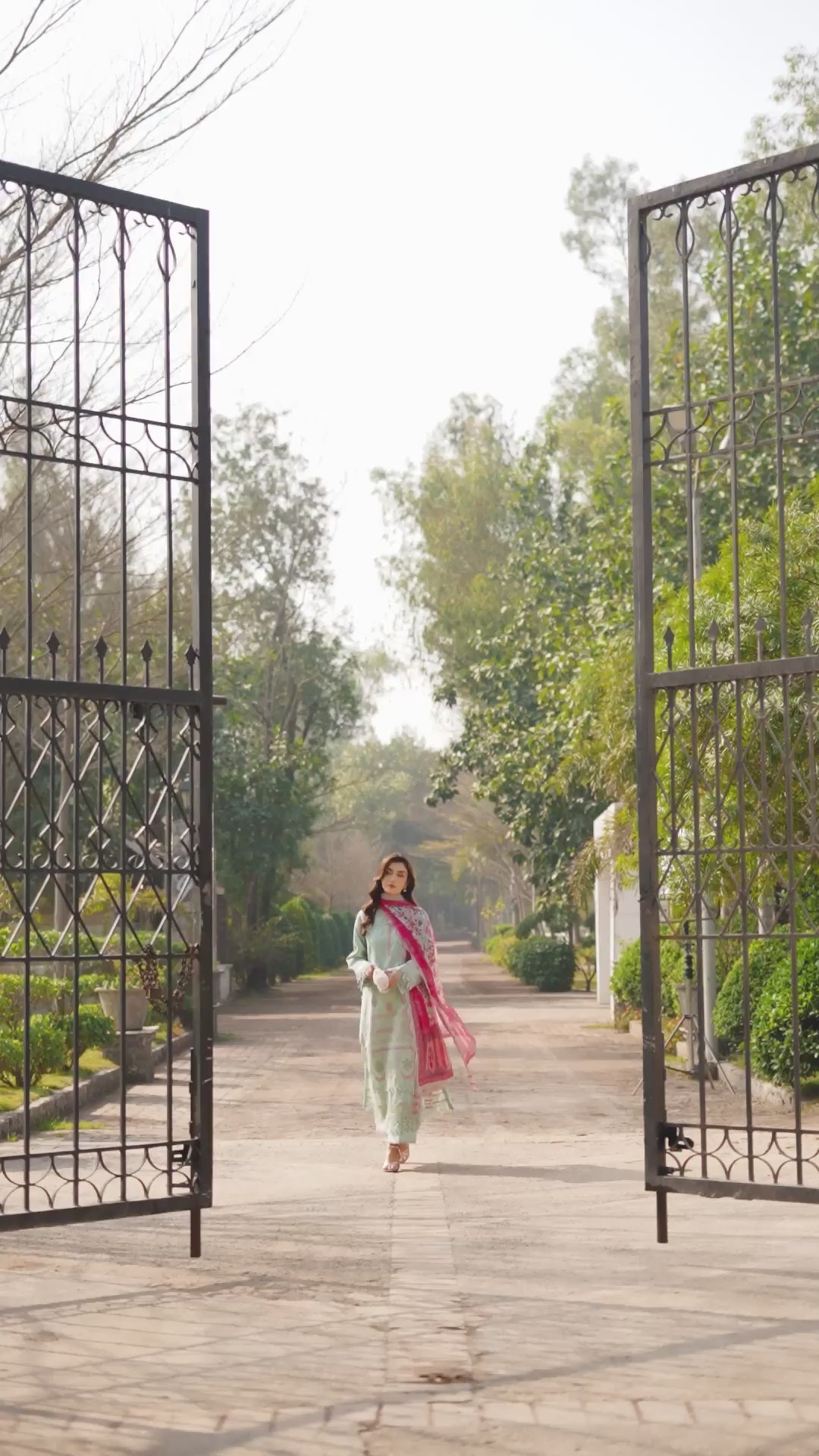 3 Piece Premium Unstitched Laurel Green Embroidered Lawn Suit