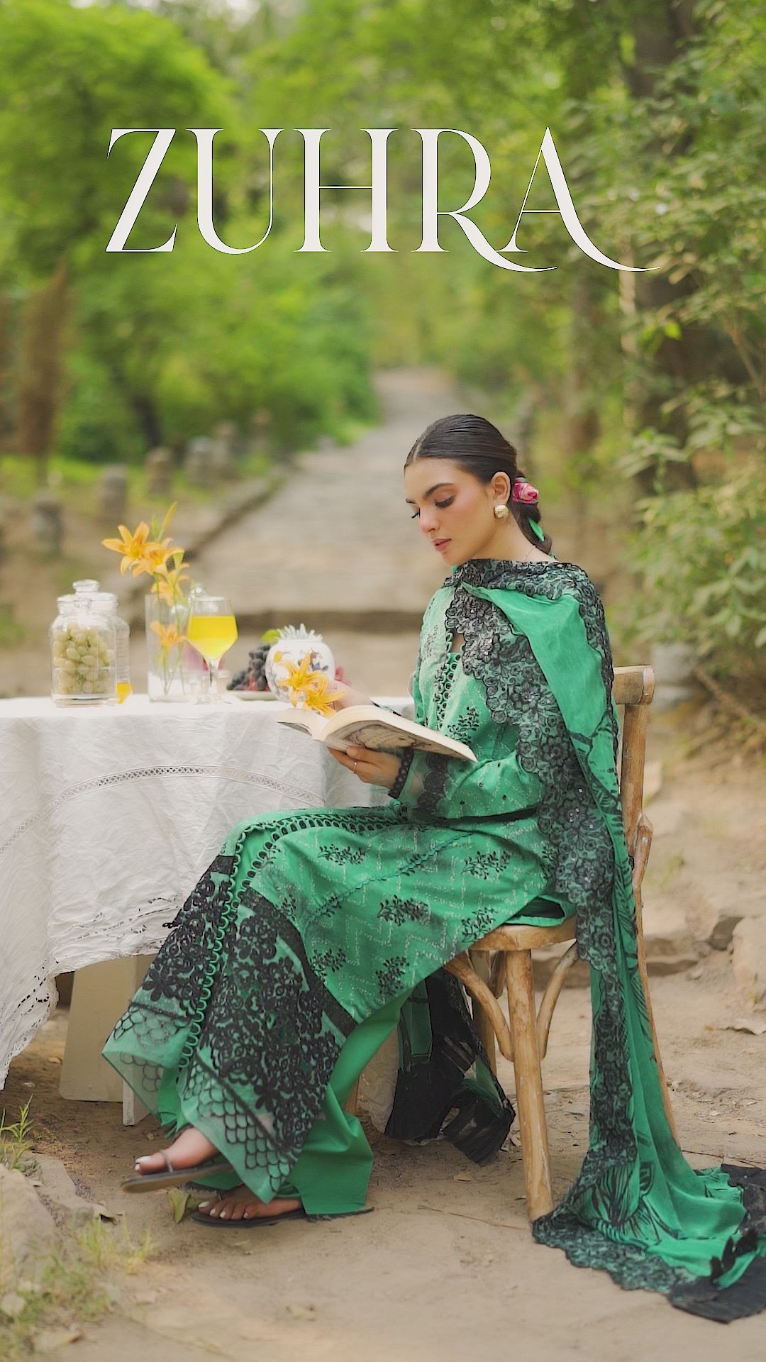 3 Piece Teal Unstitched Embroidered Lawn - (Vol-108/12)3P-S-25-D6 - SAFANOOR