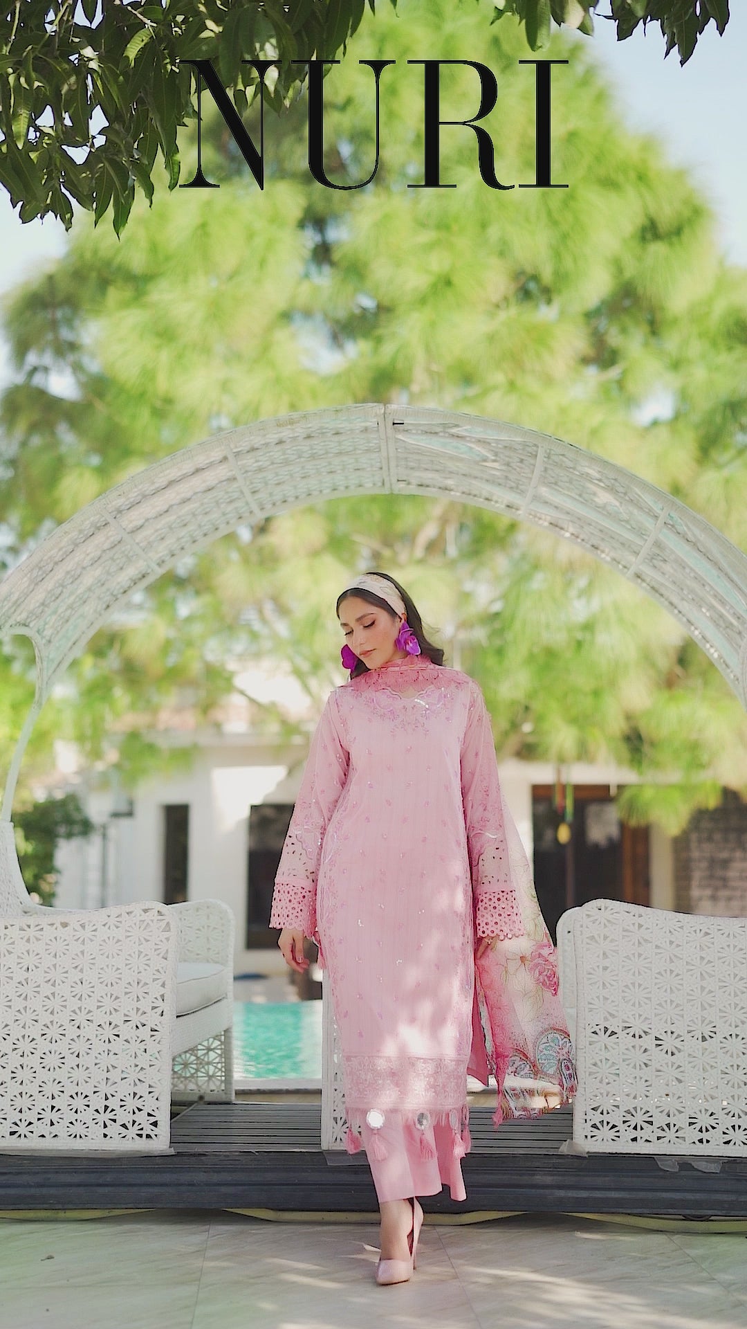 3 Piece Pink Unstitched Embroidered Lawn