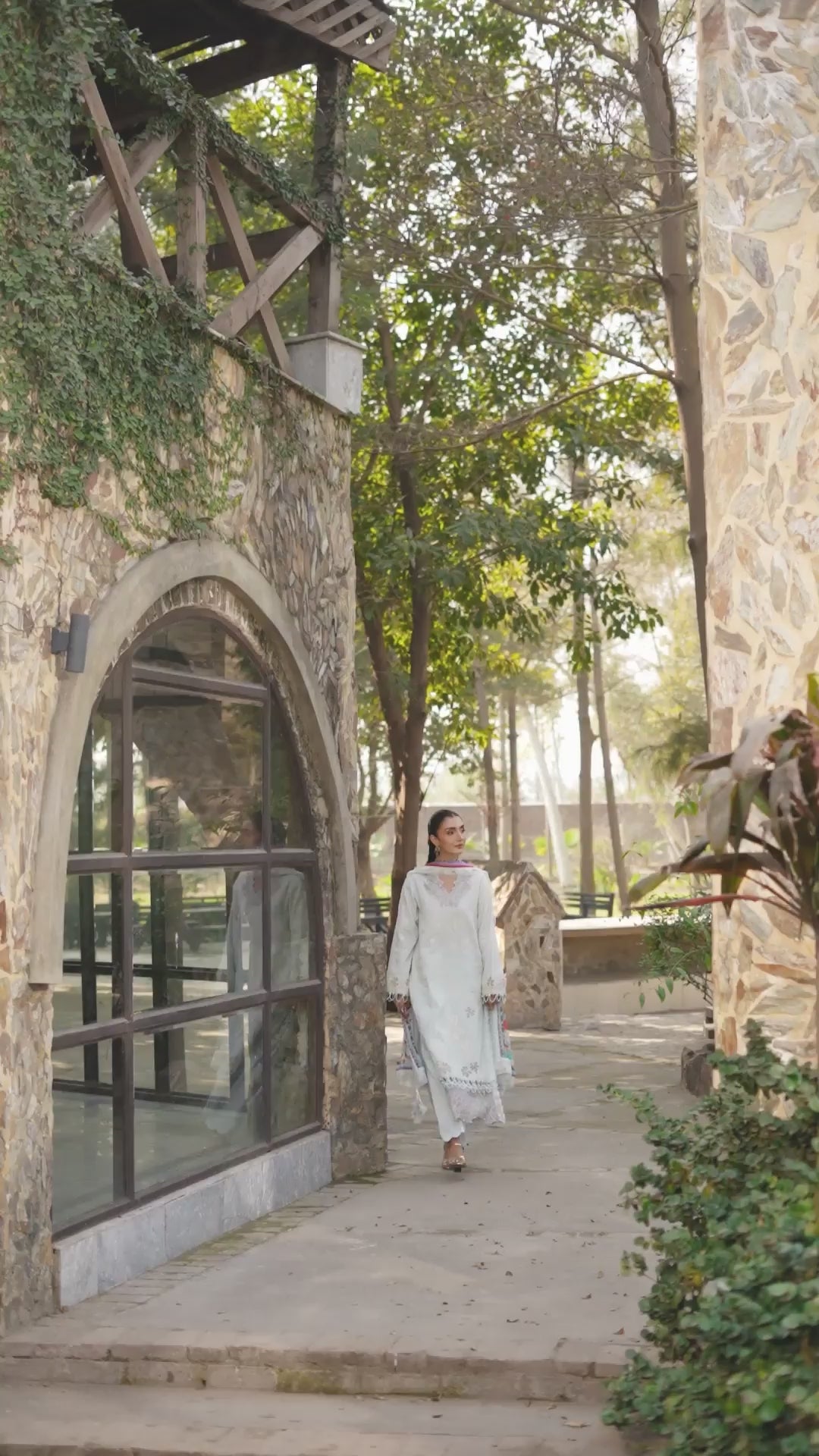 3 Piece Premium Unstitched Light Gray Embroidered Lawn Suit