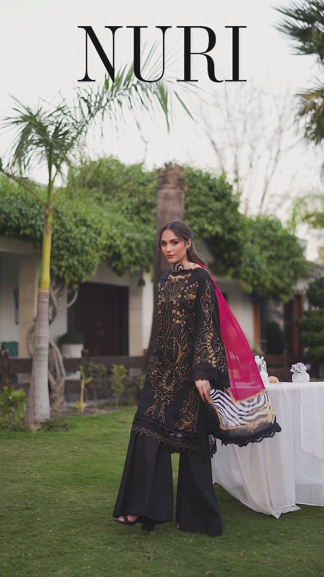 3 Piece Black Unstitched Embroidered Lawn