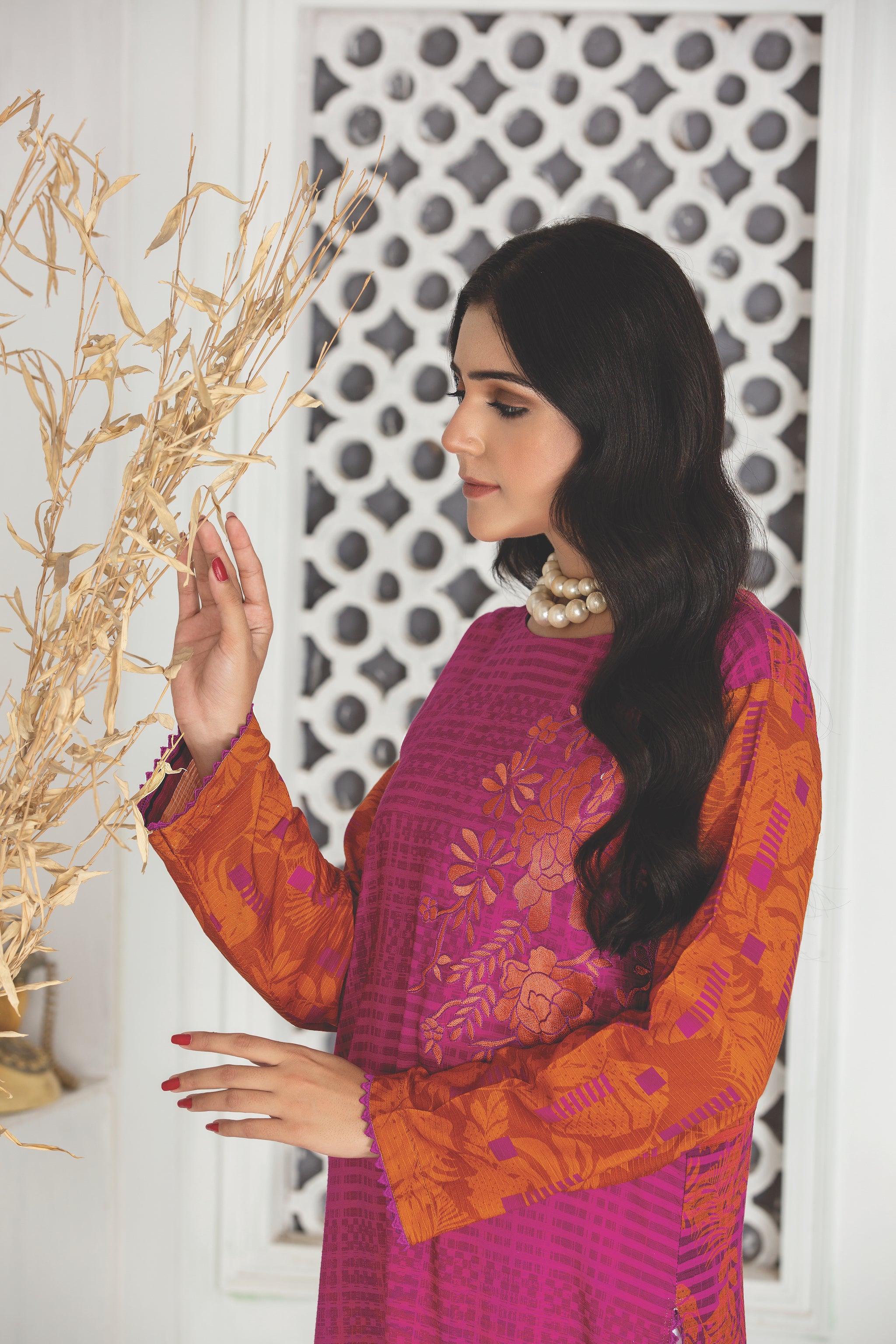 xDigital Print Doriya Linen Embroidered Shirt winter 2022 by safanoor unstitched collection