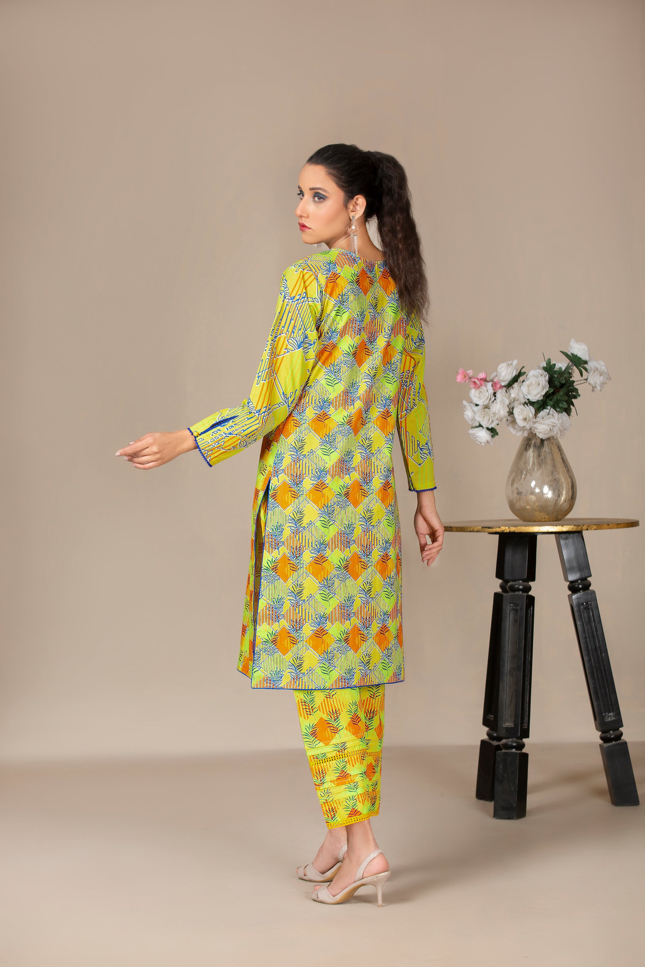 New Arrivals Digital printed lawn embroidered shirt and cotton trouser summer 23 unstitched 2pcs embroidered collection by safanoor