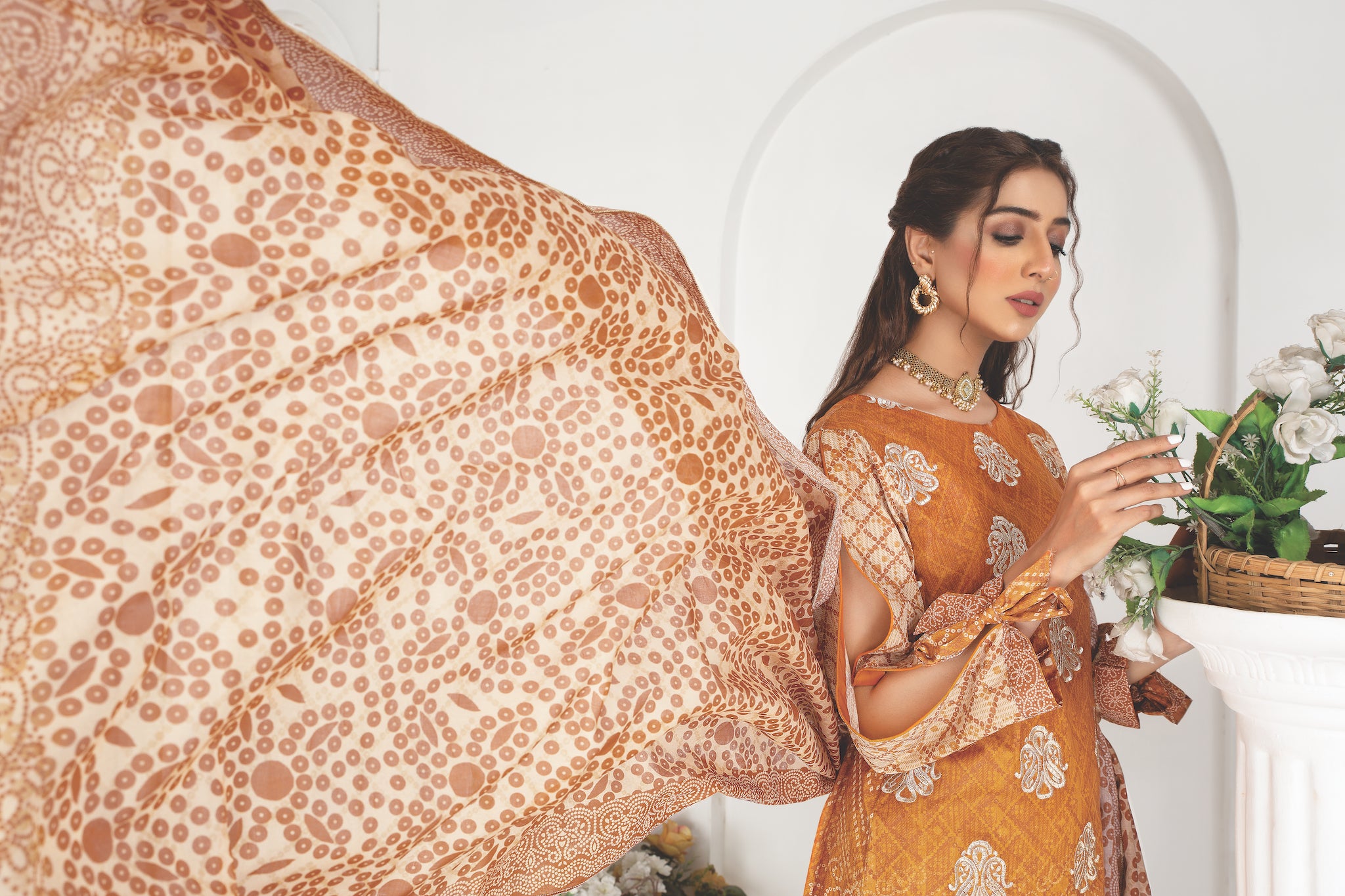 new arrivals unstitched 3pcs hayyat collection digital digital print lawn shirt self jacquard digital print dupatta dyed cotton trouser unstitched by safanoor