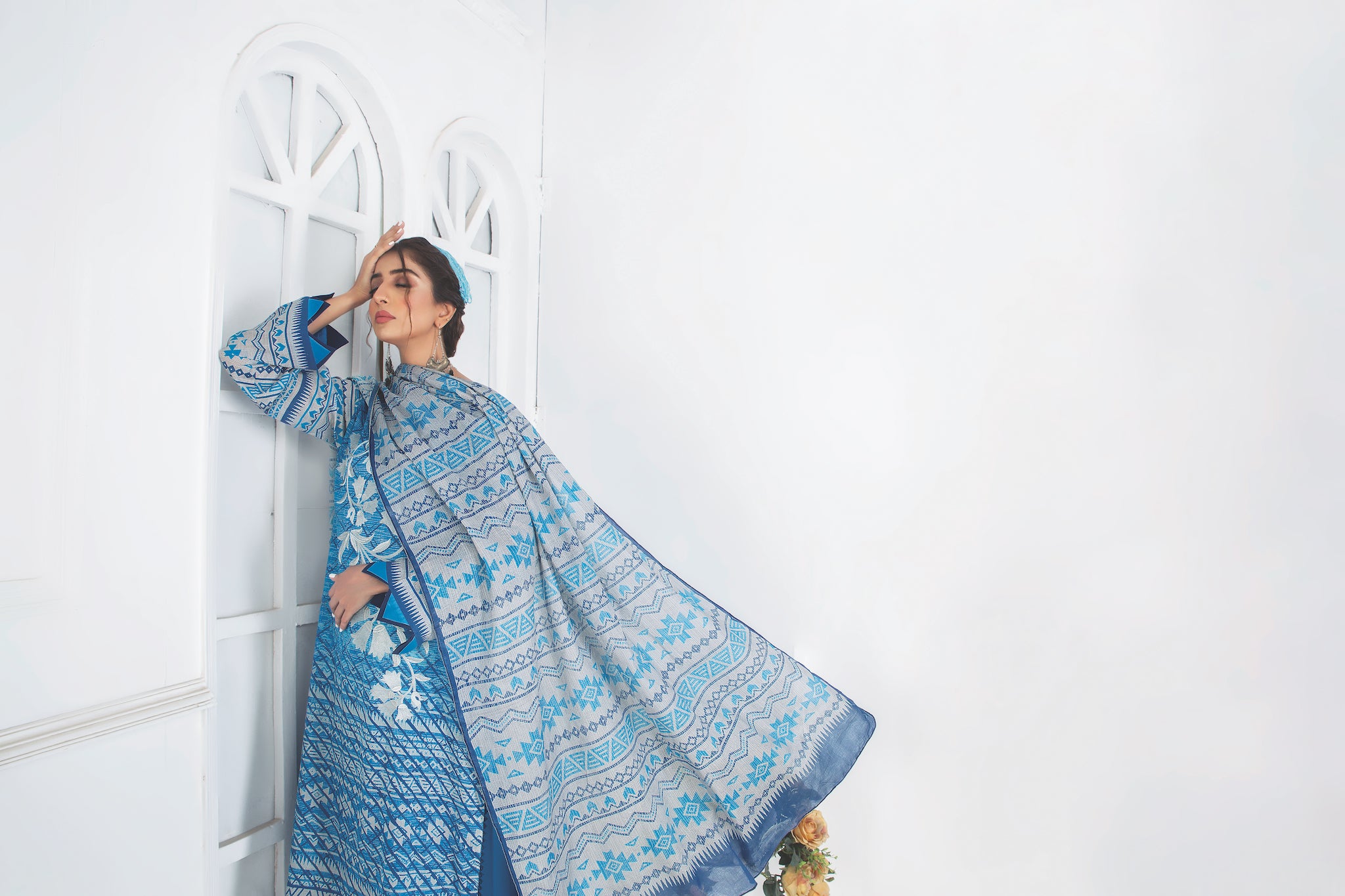 new arrivals unstitched 3pcs hayyat collection digital digital print lawn shirt self jacquard digital print dupatta dyed cotton trouser unstitched by safanoor