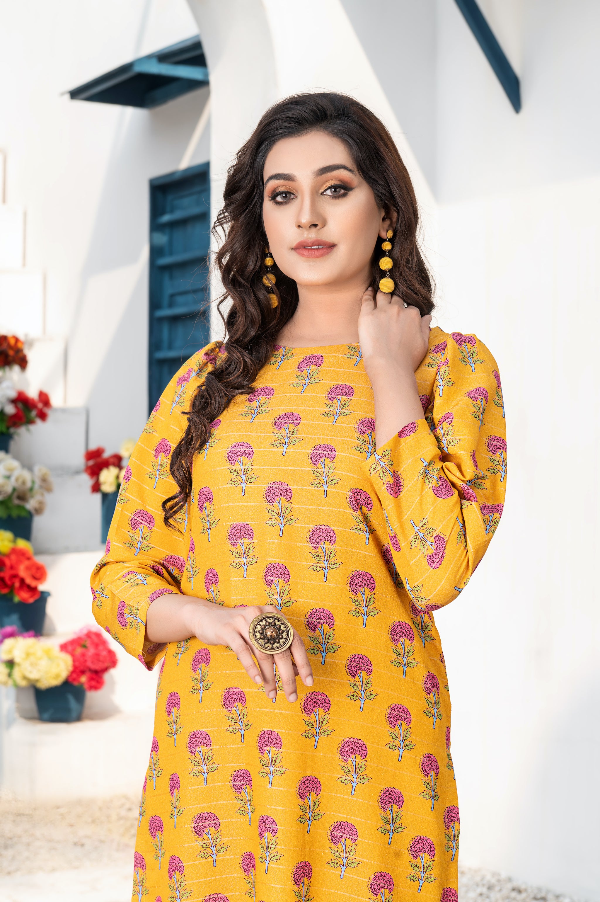 Feroza Collection Stripe Karandi Digital PrintTrouser winter 2022 2 pcs unstitched by safa noor