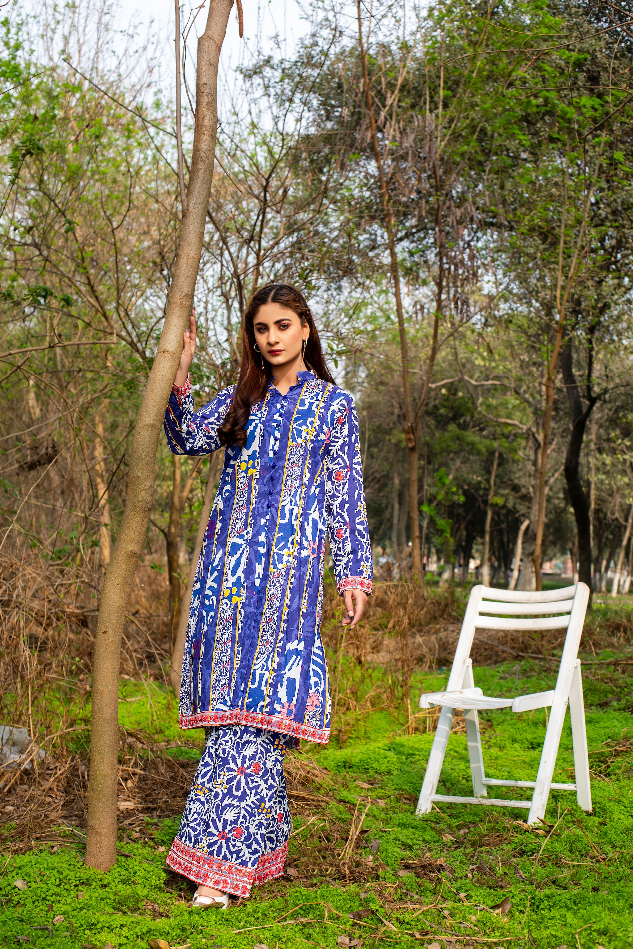 New Summer 2023 unstitched 2 piece collection digital printed lawn embroidered shirt with digital printed cotton trouser price 2220 lawn EMBROIDERED zarnish  unstitched collection by safanoor